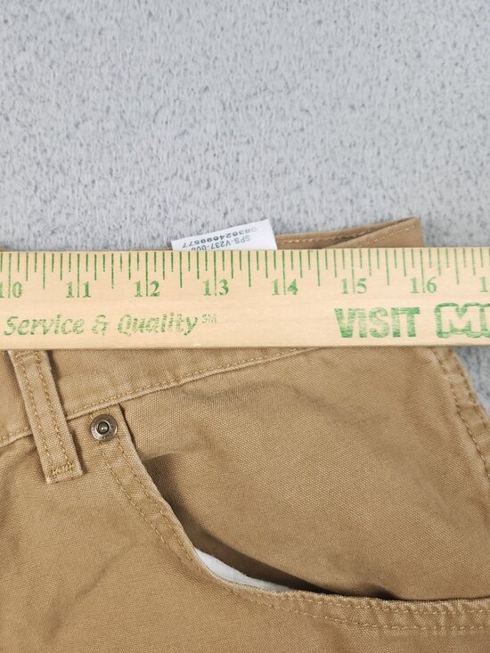 Wrangler Cotton Straight Leg Pants Men's 34x30 Classic Workwear Khaki Dark Wash - Picture 3 of 10